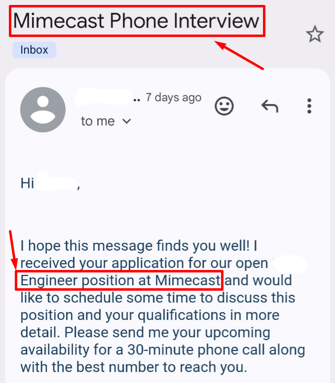 Email reply from Mimecast